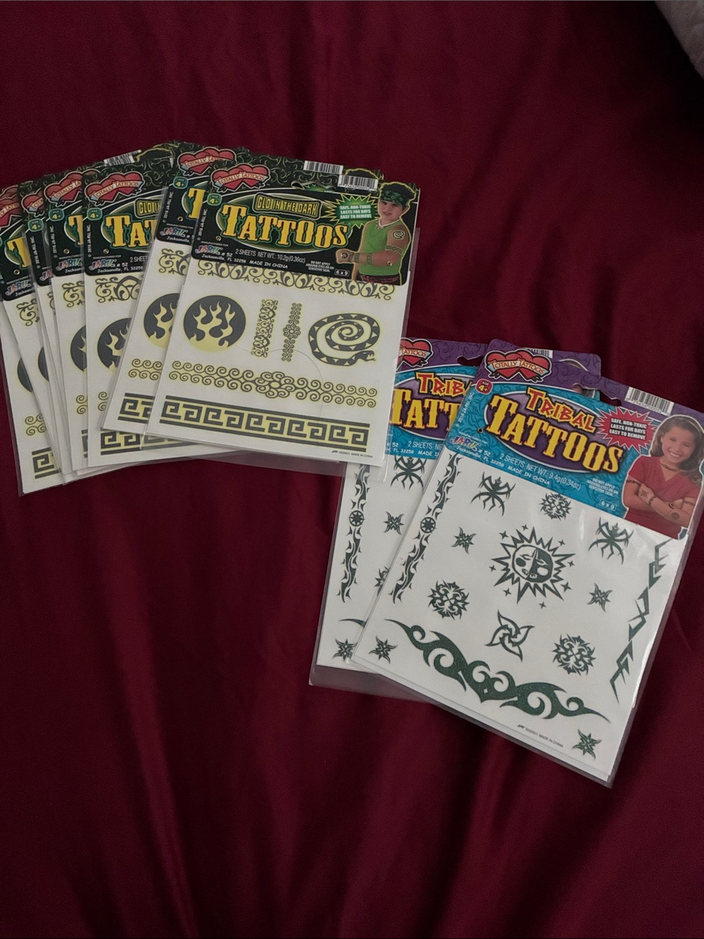 Temporary Tribal & Gold Tattoo Value Pack - Assorted Black and Gold Designs